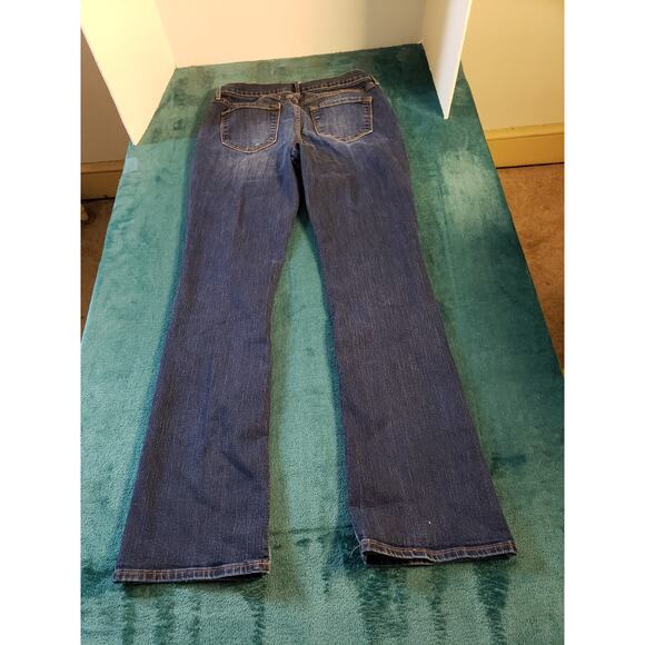 Old Navy Jeans Size 4 Womens Blue Pants Stretch Mid Rise Curvy Bootcut Flare - Picture 10 of 12